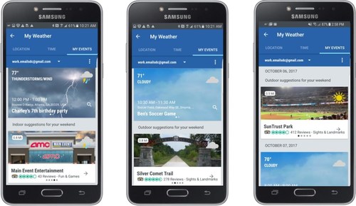 The Weather Channel Made for Samsung App with TripAdvisor