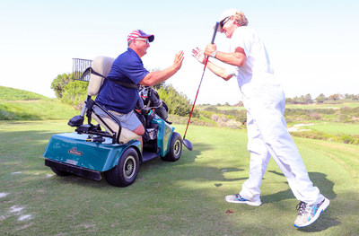 U.S. Army Master Sgt. John Masson was one of 12 wounded Veterans who participated in the Carrington Charitable Foundation’s 7th Annual Golf Classic benefiting CCF's initiatives that enable Mobility, Stability, Purpose and Prosperity for U.S. servicemen and women returning from post-9/11 battlefields.