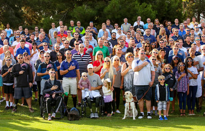 The opening ceremony of the Carrington Charitable Foundation’s 7th Annual Golf Classic held at The Resort at Pelican Hill in Newport Coast, Calif. More than 270 participated raising more than $1.9 million for wounded American Veterans.