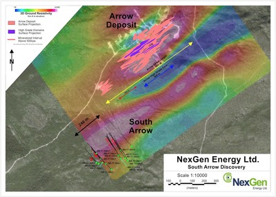 Figure 2: South Arrow Drill Hole Locations (CNW Group/NexGen Energy Ltd.)