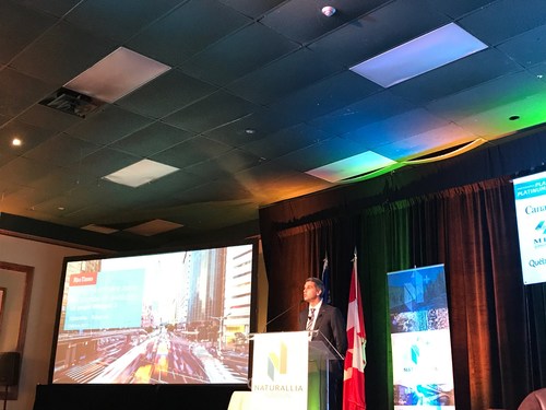 Maxime Savignac, Vice President, Human Resources, Communications & External Relations at IOC Canada participates at the 5th Naturallia congress in Roberval (CNW Group/Rio Tinto)