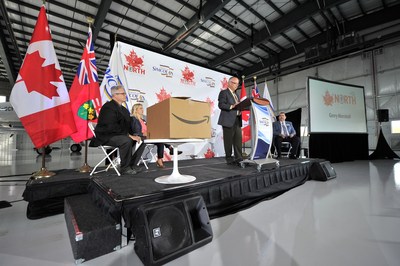 Representatives from the County of Simcoe launch a regional bid to bring Amazon to Simcoe County. (CNW Group/The County of Simcoe)