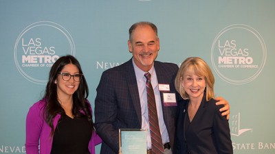 Left to right: Megan Comfort, Vice President, SBA/Small Business Manager, Nevada State Bank; Mark Haley, President, Smart City Networks; Kristen McMillan President and CEO, Las Vegas Metro Chamber of Commerce