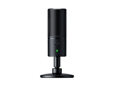 Razer Seiren X, a professional-grade USB condenser microphone equipped with the world's first inbuilt shock mount