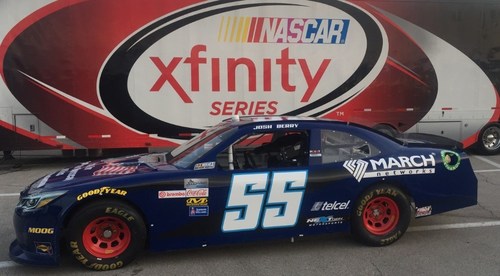 Josh Berry will drive the Xfinity NextGen #55 in the NASCAR Kansas Lottery 300 on October 21 in Kansas City. (CNW Group/MARCH NETWORKS CORPORATION)