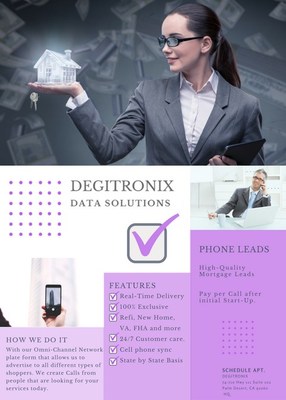Degitronix Expands Mortgage Phone Lead Solutions That Will Provide a 400 Percent Increase in Customer Activity