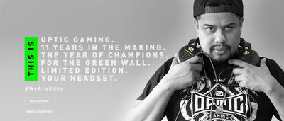 OpTic Gaming CEO Hector Rodriguez with the Elite Pro - OpTic Limited Edition Tournament Gaming Headset. Limited quantities available, so get yours now at www.turtlebeach.com and start playing like the pros. MSRP $199.95.