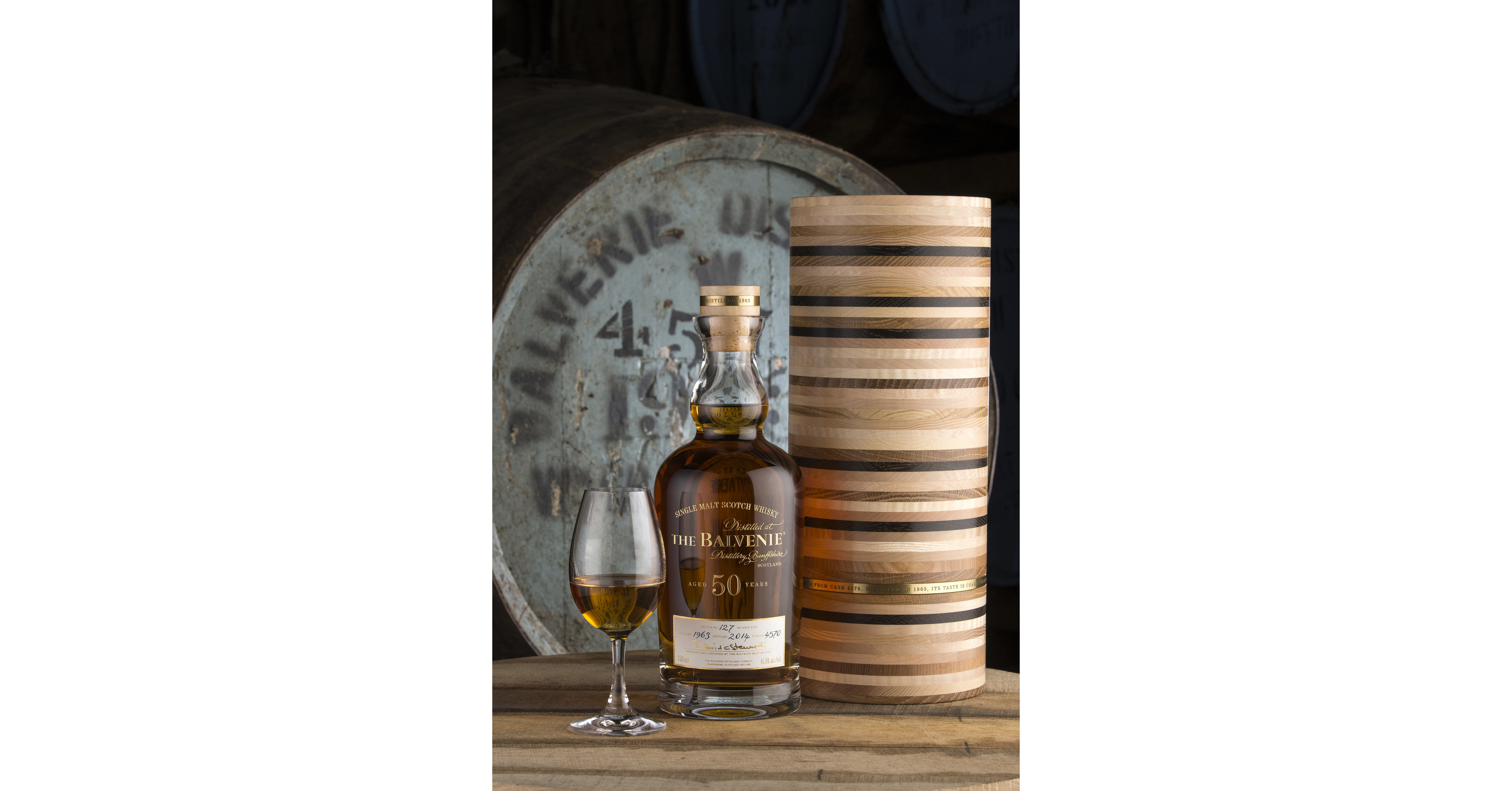 Rare Balvenie 50 Year Old Scotch Whisky To Be Released In Calgary Alberta The speyside distillery first released the balvenie 50 year old (from cask 5576) in 2012 in commemoration of stewart's 50th year with william grant. https www newswire ca news releases rare balvenie 50 year old scotch whisky to be released in calgary alberta 652511863 html