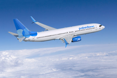 Rendering of a Pobeda Airlines Boeing Next-Generation 737-800 with Split Scimitar Winglets.
