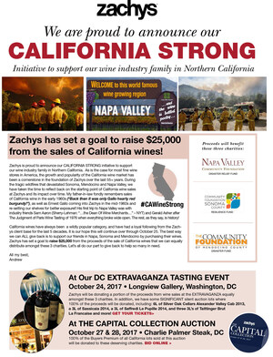 Zachys Announces Fundraising Effort for Northern California Wildfire Relief
