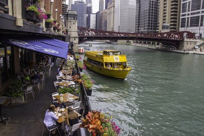 River Roast in Chicago offers a fine Halloween display and riverside dining in the heart of downtown.