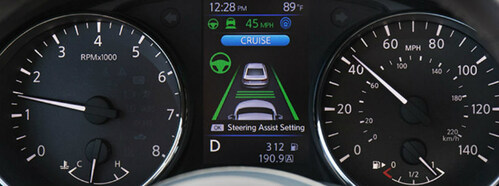 New ProPILOT innovation on 2018 Nissan Rogue is designed to assist drivers with single-lane highway operation.