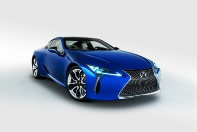 The limited-edition 2018 Lexus LC Inspiration Series features an exclusive deeply saturated, iridescent Structural Blue color.