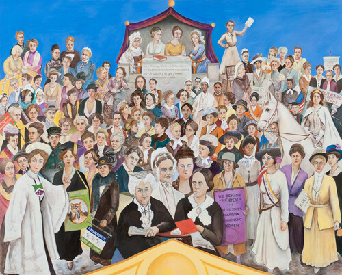 "Women Leading the Way: Suffragettes and Suffragists" by Mireille Miller, creator of the national art, storytelling and research project for students