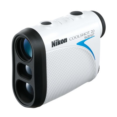 With an easy-to-use one-button push, the COOLSHOT 20 laser rangefinder continuously measures distances to bunkers, fairway ends and the flagstick (CNW Group/Nikon Canada)