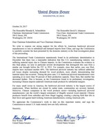 Bipartisan Congressional Delegation Sign Letters in Support of U.S. Hardwood Plywood Industry Ahead of Thursday's ITC Hearing