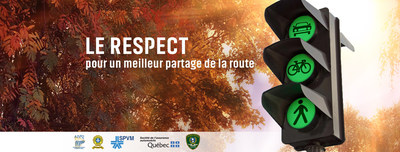 Le respect pour un meilleur partage de la route (Groupe CNW/Sûreté du Québec)