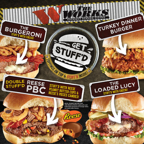 The WORKS' "Get Stuff'd" Burgers (CNW Group/The WORKS Gourmet Burger Bistro)