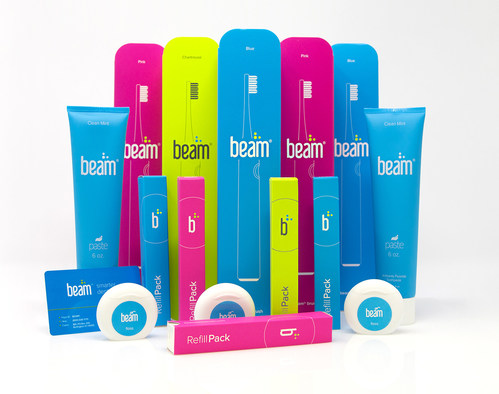 Beam Perks – A smart electrict toothbrush, toothpaste, refill heads, and floss, included with every Beam Dental plan, delivered right to your door. (PRNewsfoto/Beam Dental)