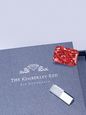 The 1.00 carat Argyle fancy red diamond named “The Kimberly Red” is the most attention-grabbing piece. (PRNewsfoto/UBM Asia Ltd., Taiwan Branch)