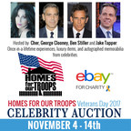 Homes For Our Troops Veterans Day Celebrity Auction Brings Powerful Stars Together with Cher, George Clooney, Ben Stiller and Jake Tapper to Raise Funds for Post 9/11 Injured Veterans