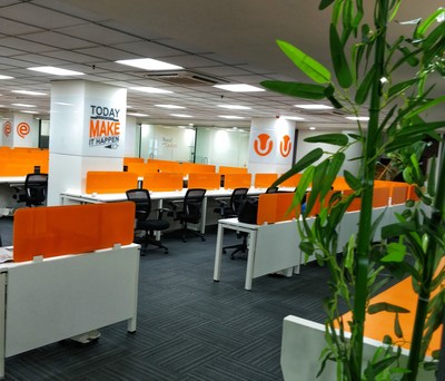 One of the newly designed work rooms at Webgility Indore.