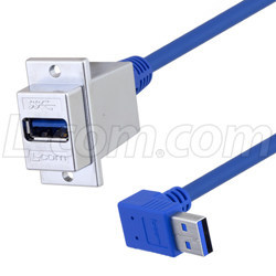 L-com推出全新USB 3.0 ECF型面板安装式USB适配器线缆