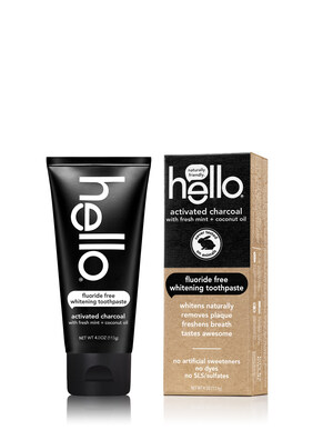 New Activated Charcoal Fluoride Free Whitening Toothpaste from Hello Products