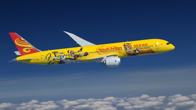 New York= Chengdu routes operates on Hainan Airline's Kung Fu Panda-themed livery Boeing 787 Dreamliner aircraft