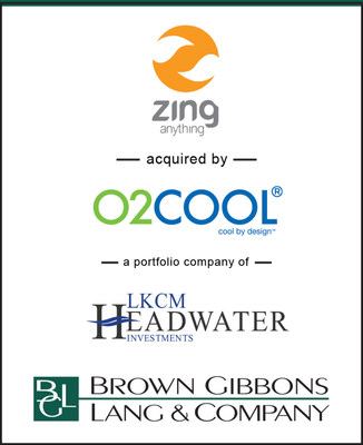 Brown Gibbons Lang & Company (“BGL”) is pleased to announce the sale of Zing Anything LLC (“Zing Anything” or the “Company”), to O2COOL LLC (