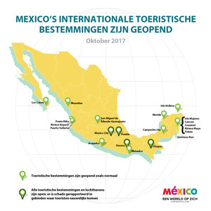 Mexico's bezienswaardigheden zijn geopend en verwelkomen u graag
