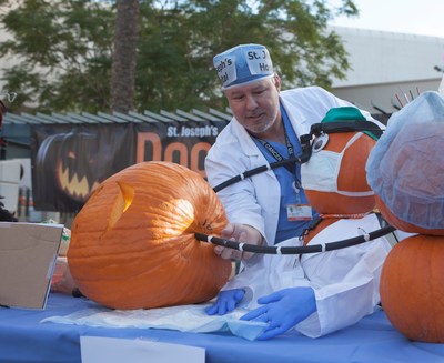 Surgeon Ronald Gagliano Does Delicate Halloween Pumpkin Surgery at Dignity Health St. Joseph’s Hospital in Phoenix.