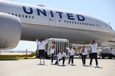 Behind-the-scenes photo from United’s upcoming Olympic Winter Games 2018 advertising campaign, debuting in January