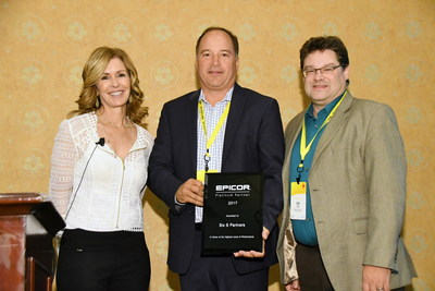 From left to right: Lisa Pope, executive vice president, sales, Americas, Epicor; John Preiditsch, president, Six S Partners, and Terry Ellis, executive vice president, Six S Partners.