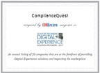 ComplianceQuest Recognized by CIOReview as One of the Top 20 Promising Digital Experience Solution Providers for 2017