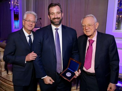 Dr. Jeffrey Borenstein, President & CEO, Brain & Behavioral Research Foundation; Jason Cone, Executive Director, MSF-USA, and Dr. Herbert Pardes, President, Brain & Behavior Research Foundation Scientific Council, and Executive Vice Chairman, Board of Trustees, NewYork-Presbyterian. Photo by: Chad Kraus