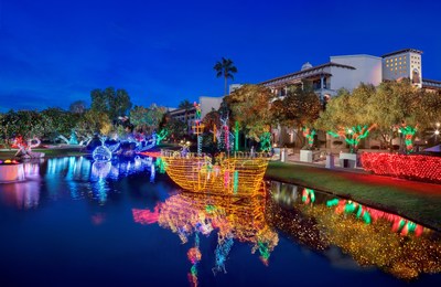 The Christmas at the Princess festival at the Fairmont Scottsdale Princess in Arizona features 4.5 million holiday lights, November 22-December 31, 2017.