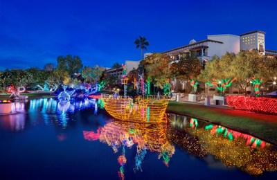 The Christmas at the Princess festival at the Fairmont Scottsdale Princess in Arizona features 4.5 million holiday lights, November 22-December 31, 2017.