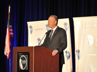 San Diego Mayor Kevin Faulconer welcomes attendees to the 2017 California Economic Summit focused on addressing income inequality and elevating Californians out of poverty, in San Diego on Nov. 2.