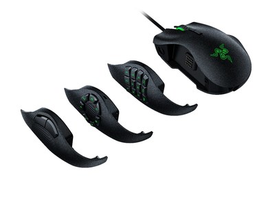 The Razer Naga Trinity, the ninth iteration of the best-selling Razer Naga family, is a modular mouse featuring three interchangeable side plates.