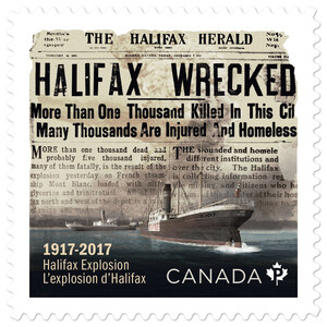 Postes Canada commémore l'Explosion d'Halifax en émettant un nouveau timbre