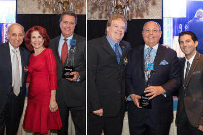 Celebrating Frank Award wins at The Cannata Report's 2017 Annual Awards & Charities Dinner are (from left to right): Frank G. Cannata, president and CEO and Carol C. Cannata, SVP of The Cannata Report; Ted LeBlanc, vice president, U.S. dealer sales, Toshiba America Business Solutions; Scott Cullen, editor in chief, The Cannata Report; Rick Taylor, president and CEO, Konica Minolta Business Solutions U.S.A., and CJ Cannata, executive vice president and publisher, The Cannata Report.