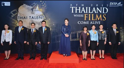 Her Royal Highness Princess Ubolratana Rajakanya Sirivadhana Barnavadi presides over Thai Night AFM 2017 – Thailand Where Films Come Alive, an event of celebration of Thai cinema organized during the American Film Market 2017. Held on November 2nd by Thailand’s Department of International Trade Promotion (DITP), the event was the occasion for the Royal Thai Ministry of Commerce to unveil an ambitious plan to support the Thai entertainment industry.