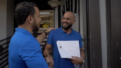 Foundation for Puerto Rico is driving small business stabilization through Small Business Grant Programs that are providing needed funds to local business owners including Carlos Velandia of Panuchos, pictured above receiving a check from Arnaldo Cruz from Foundation for Puerto Rico.
