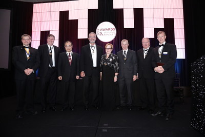 Left to right: SME Fellows Thomas Kurfess, Bryan Dods, Shiyu Zhou, Douglas Decker, Sandra Bouckley, Steven Schmid, John Vickers and Laine Mears.