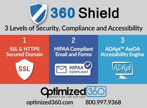 Optimized360 Introduces 360 Shield, Medical Grade SSL, Compliance and Accessibility for Dental and Medical Websites