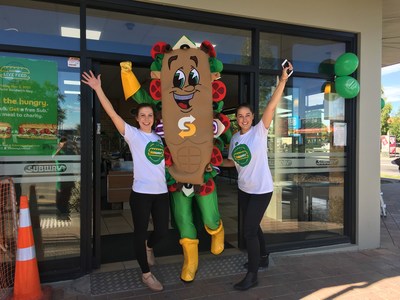 Subway® celebrated its first-ever World Sandwich Day on Nov. 3, 2017 by donating 13.3 million meals to more than 20 hunger-relief charities around the world, including Foodbank, Australia's largest food relief organization. Australian customers were greeted by a special guest as they entered the store.