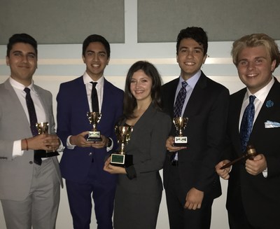 Top students on American Heritage School's Congressional Debate team qualify for the Tournament of Champions in April, 2018.