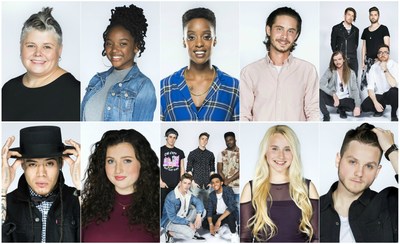 (Top Row L-R: Amy Bishop, Divine Lightbody, Faiza, James Marshall, LITEYEARS) (Second Row L-R: Logan Staats, Nicky MacKenzie The Revel Boys, Vivian Hicks, Zach Lane) (CNW Group/CTV)