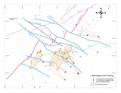 Figure 1 - Drill Hole Locations (CNW Group/Alexco Resource Corp.)